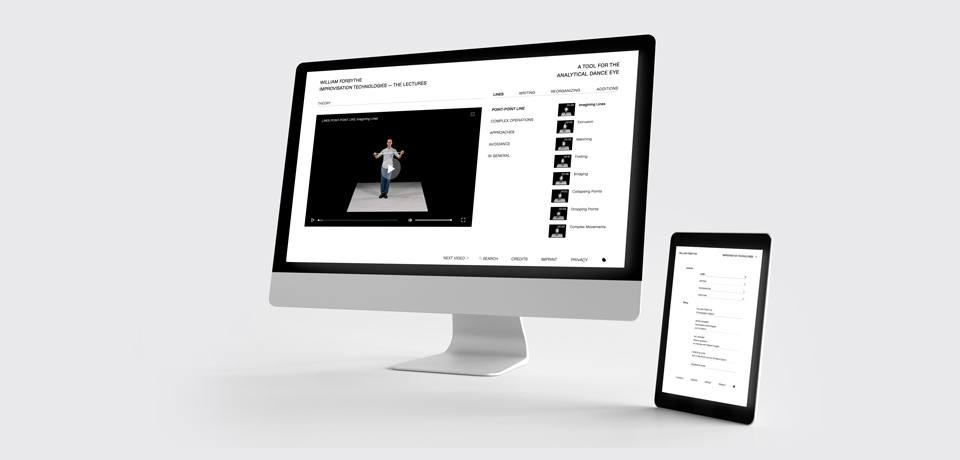 Johanna Unterberg, Webdesign William Forsythe, Improvisation Technologies A Tool for the Analytical Dance Eye